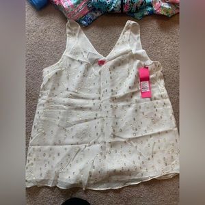 NWT Florin Top in Coconut Gold Metallic